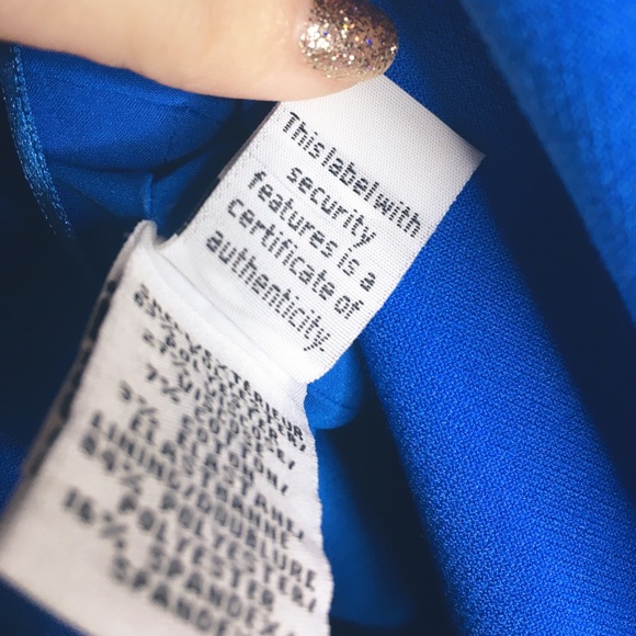 Diane Von Furstenberg | Blue Ruched Bodycon Dress - Picture 7 of 8